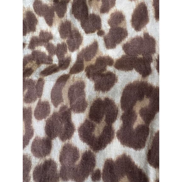 J. Crew prefect cheetah print silk cotton mix button down shirt brown 2 - Picture 4 of 15